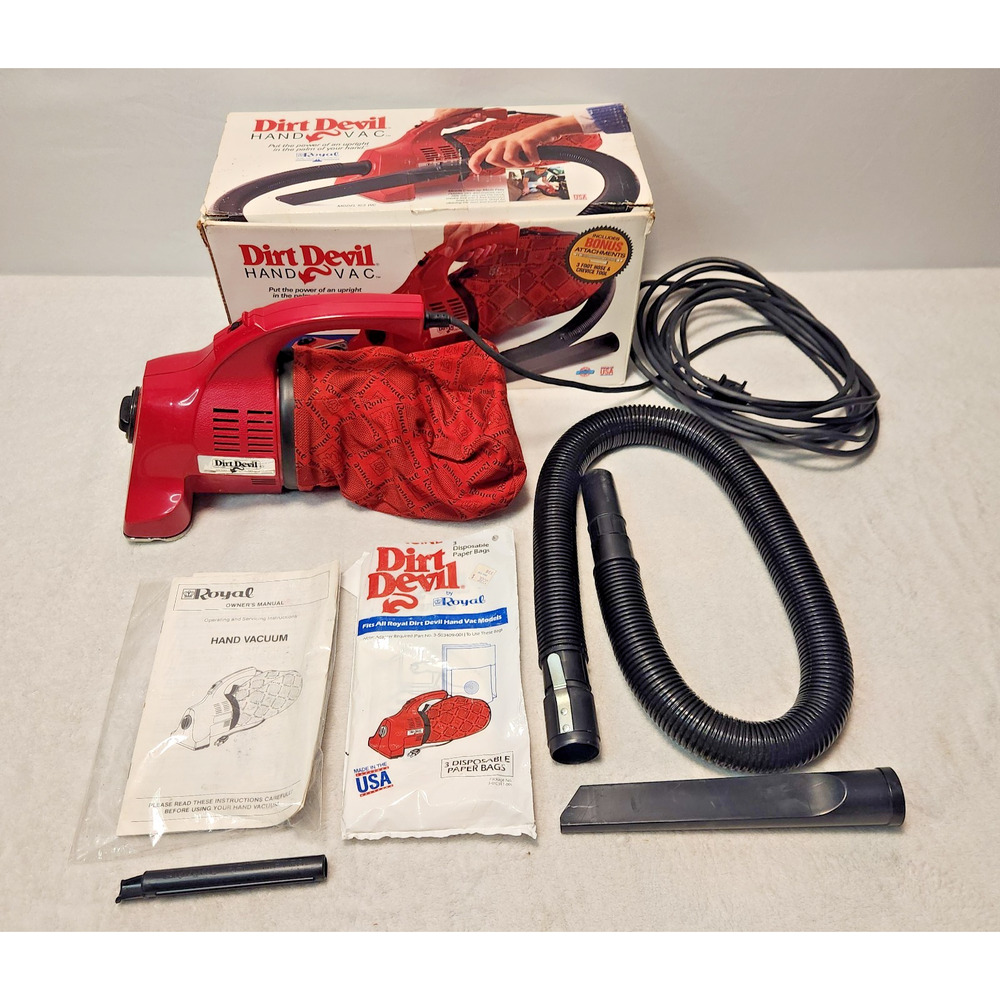 Dirt Devil Handheld Car Stairs Vacuum Powerful Model 103 WC Attachments-Bags-Box